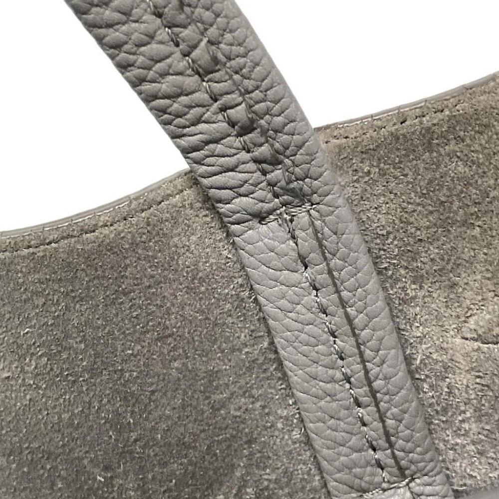 CELINE Cabas Phantom Small With Belt 189023TNI.09GM Gray Soft grained calfskin - Picture 10 of 14